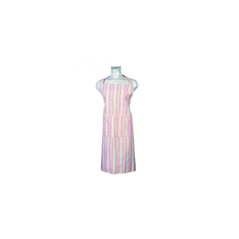 Lovitz Striped Bib Apron, Pink