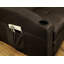 Porte-gobelet à capitonnage intégré de style transitionnel avec porte-gobelet intégré et base convertible en lit brun foncé