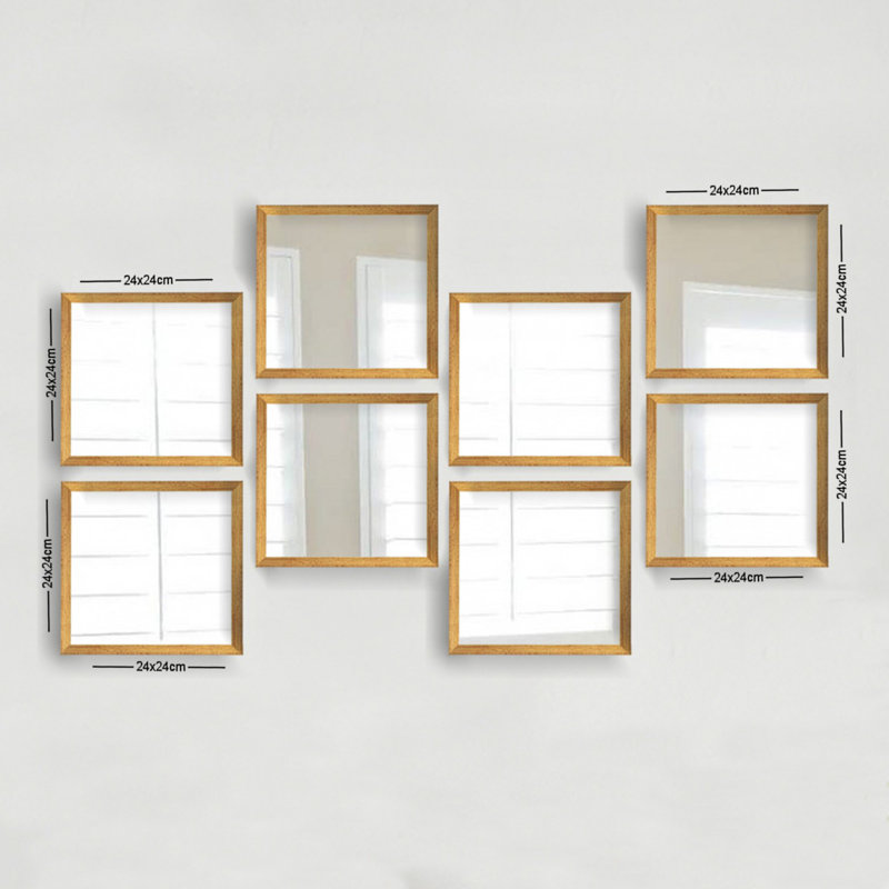 Mundell Flat Wall Mirror, Gold