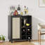 Armoire à vin avec porte et tablette ouverte-17035362