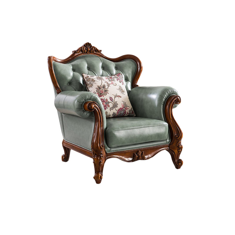 American Leather Art Light Luxury Sofa Chair Leather Armchair