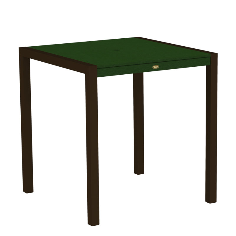 TREX Outdoors Surf City Counter Table, 36" x 36", Textured Bronze/Rainforest Canopy