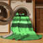 Tapis abstrait vert émeraude lavable à la machine 227-1131275303