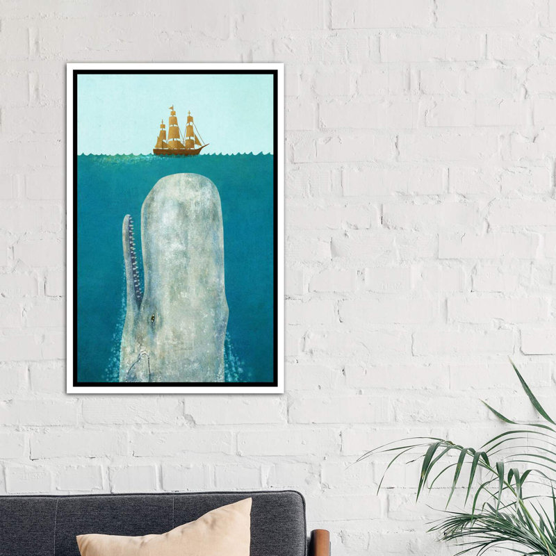 " The Whale " by Terry Fan, 60" H x 40" W x 1.5" D, White Framed Canvas