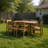 7-Piece HDPE Outdoor Dining Set for  Weather-Resistant Patio Table with Umbrella Hole and Armrest   Chairs-1613778957-1613778958