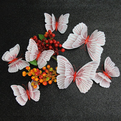 24 pcs 3D Butterfly Wall Decoration Removable Butterfly Decoration For Room Decoration Butterfly Decals Birthday Party Decoration Bedroom Butterfly Stickers Magnets
