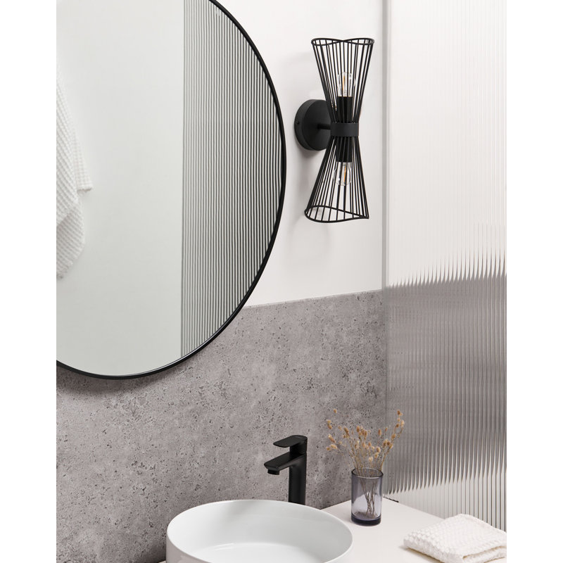 Iron Armed Sconce, Matte Black