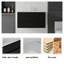 Meuble-lavabo flottant 36 po avec lavabo, armoire murale en contreplaqué noir avec portes à fermeture en douceur-131406432