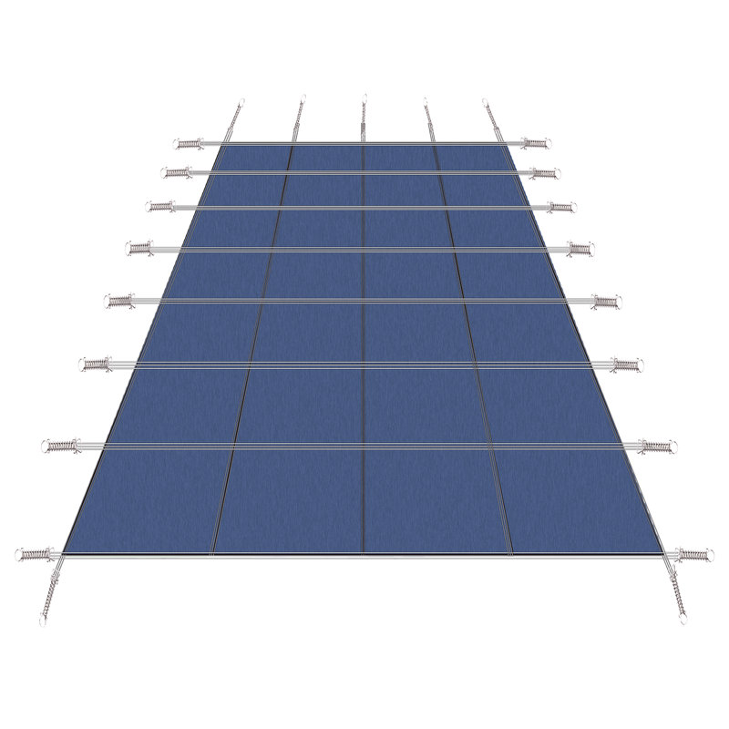 Housse de sécurité robuste pour piscine creusée, capacité de charge de 500 lb, housse en filet résistante aux rayons UV, housse de piscine éco-certifiée ASTM avec quincaillerie, 20 x 38 pi, bleu