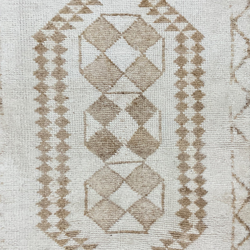  Handmade Turkish Oushak Wool Runner
