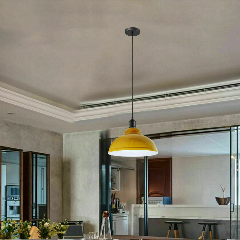 Reich 1 - Light Dome Pendant, 116cm H x 29cm W x 29cm D, Gloss Yellow