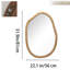 Miroir mural irrégulier pour la décoration de salle de bain, grand miroir de salle de bain moderne à miroir asymétrique en bois, 32 po x 22 po