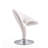 Curl Modern Wool Blend Upholstered Metal Swivel Accent Chair in Cream-90541004