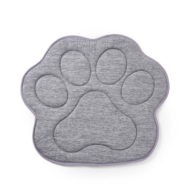 Certified Cooling Pet Mat For Dogs Or Cats With Non-Slip Silicone Backing And Leakproof, Shell/Paw Design 35×40"