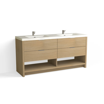 Vue 72" W Freestanding Double Bathroom Vanity
