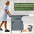40.5" Outdoor Fir Wood Grill Cart, 30mm Stainless Steel Top with Foldable Drop Leaf, Storage Drawer, Towel & Spice Rack, Rolling BBQ Cart with Lockable Wheels & Multi Hooks for Lawn, Garden, Patio-1560305052