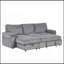 Canapé-lit modulaire Upholstery avec sacs de rangement et 2 porte-gobelets sur les accoudoirs-585409173