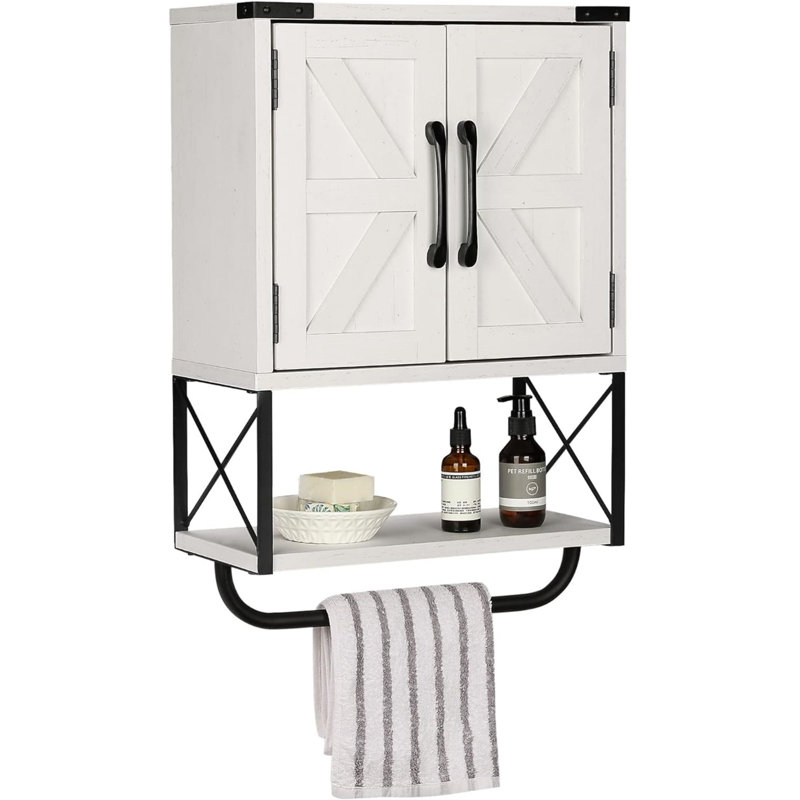 Armoire de salle de bain murale Genereau, Blanc incorrect