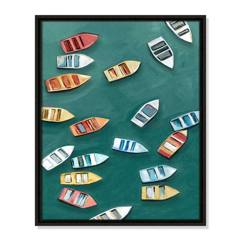 «Drifting Colors I Print» par Hannah Dawson, H 21,5 po x l 17,5 po, Flottant espresso