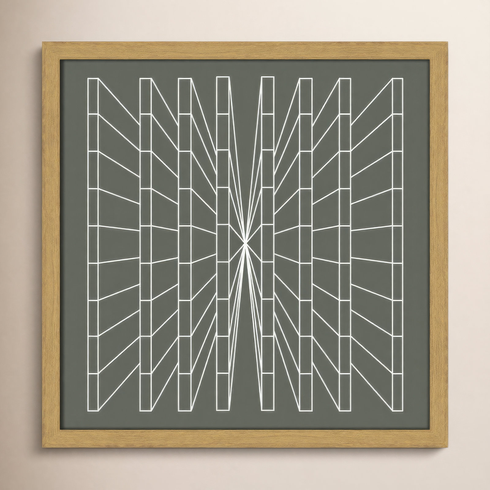 Olive Perspective by Sandi Hauanio, 17" H x 17" W x 0.75" D, Natural Wood Grain