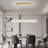 Modern Crystal Chandelier Rectangular Crystal Chandelier Contemporary Linear Pendant Ceiling Light Fixture For Living Dining Room Kitchen Island-675249284-691728367