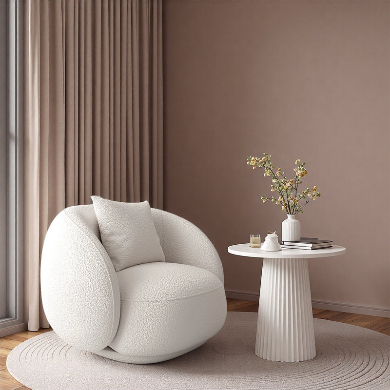 Modern minimalist lambskin single-person sofa