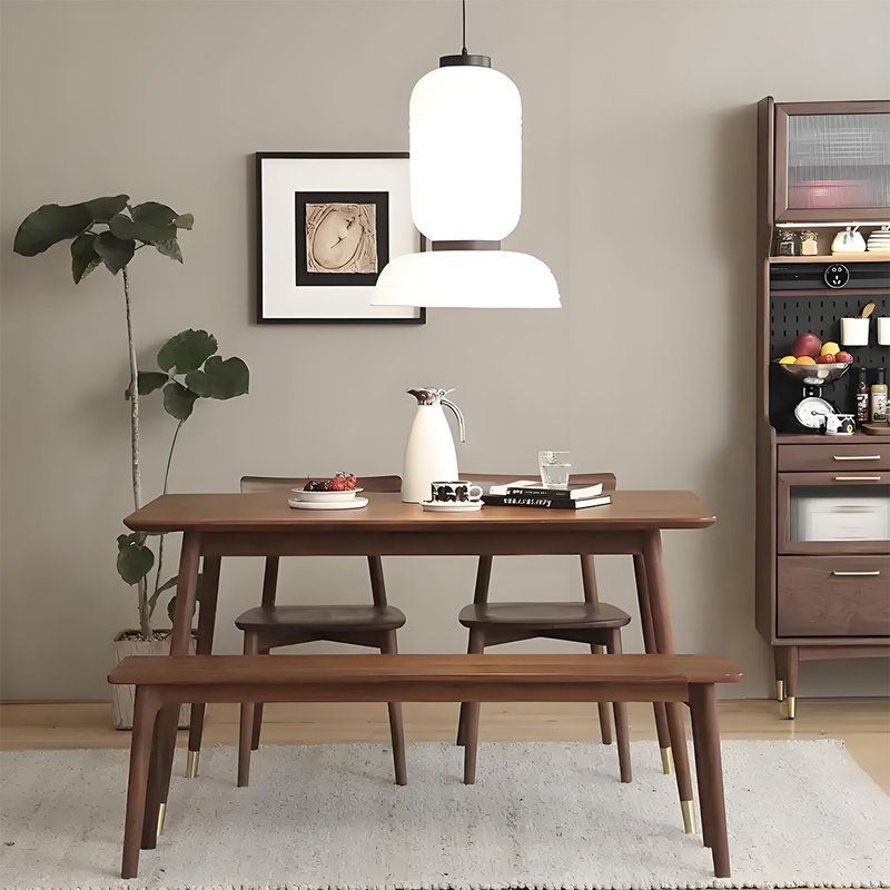 Solid wood table set, 29.52"H x 70.86"L x 35.43"W
