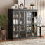 47.2"W Sideboard With 4 Glass  Door