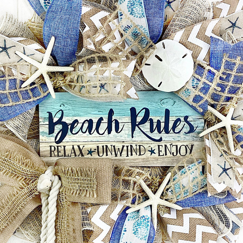 Couronne de plage en toile de jute