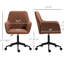 Fauteuil de bureau moderne, dossier moyen, hauteur réglable, microfibre, brun, assise confortable, revêtement en microfibre d'ordinateur, option de siège professionnel
