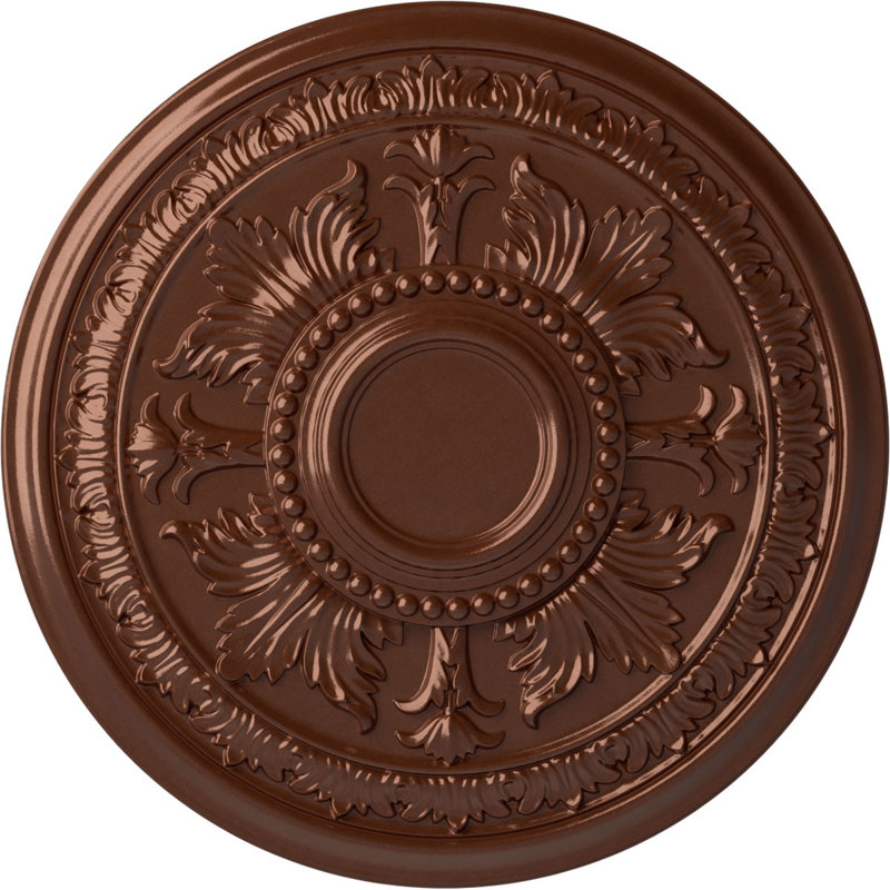 Médaillon de plafond 30 5/8 po x P 2 1/2 po Tellson (convient aux auvents jusqu'à 6 3/4 po), Pièce de cuivre