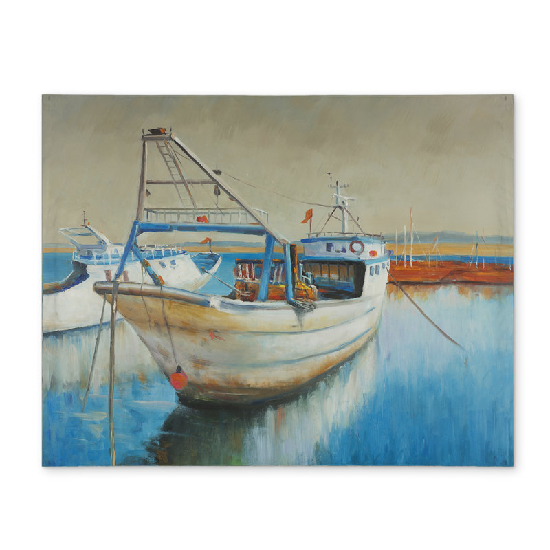 Fishing Boat Polyester Placemat | Bedroom Hobbies Home Decor