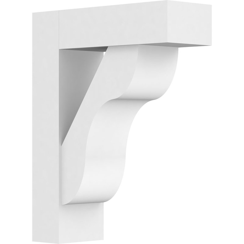 Support standard en PVC de qualité architecturale avec extrémités en bloc Carmel, H 18 p o x l 5 po x P 14 po