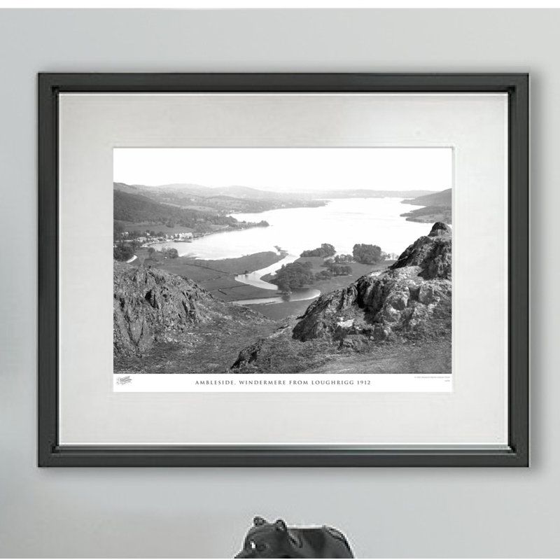 Ambleside, Windermere From Loughrigg 1912 by Francis Frith - Single Picture Frame Print, 60cm H x 80cm W x 2.3cm D