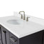Cambridge X P 22 po P 36 po Coiffeuse en H avec comptoir en quartz blanc avec lavabo-970286456-1037056057