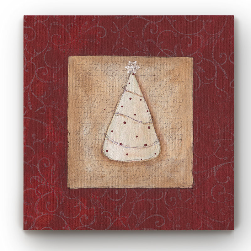 Arbre Polkadot - impression sur toile tendue, H 10 po x l 10 po x P 1,5 po