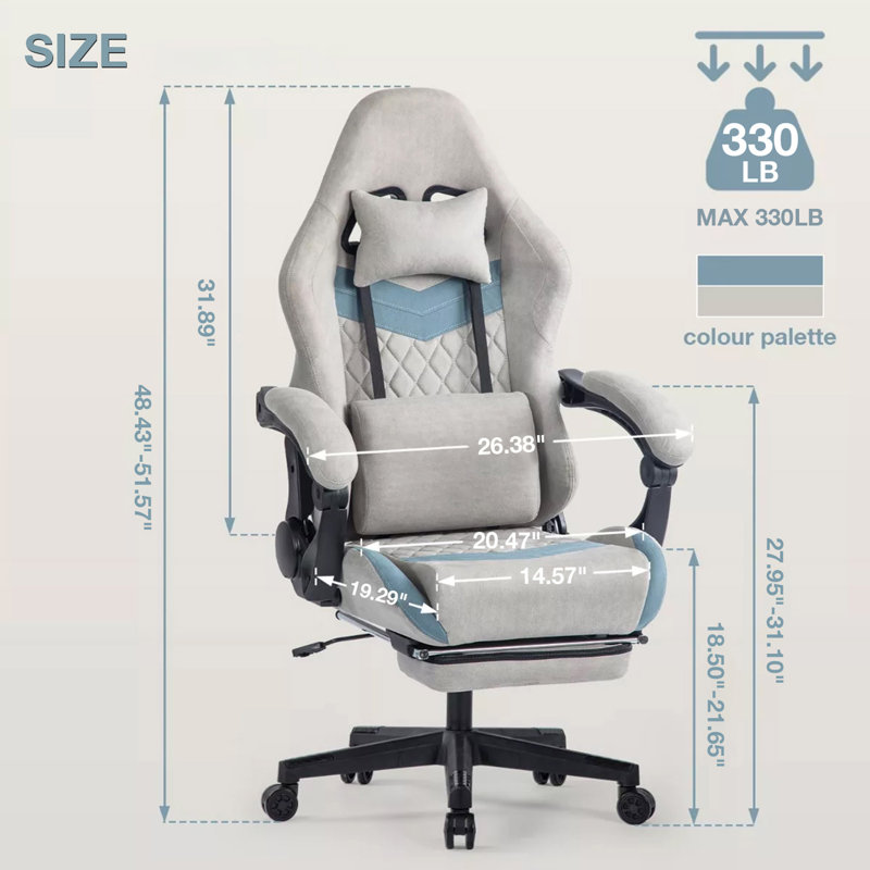 Fauteuil Esports ergonomique réglable pour les bureaux et les salles de jeux