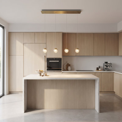 Luminaire suspendu linéaire à 5 lumières pour îlot de cuisine Heatherly