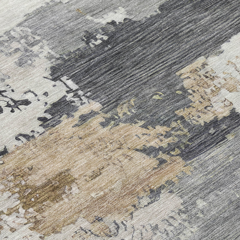 Machine Washable Indoor/Outdoor Karr ACN2372 Abstract Rug, Runner 2'3" x 7'6"