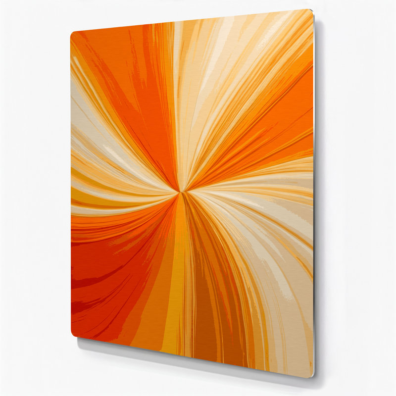 Abstrait couleur champ 7 art mural en métal brun, H 20 po x l 24 po
