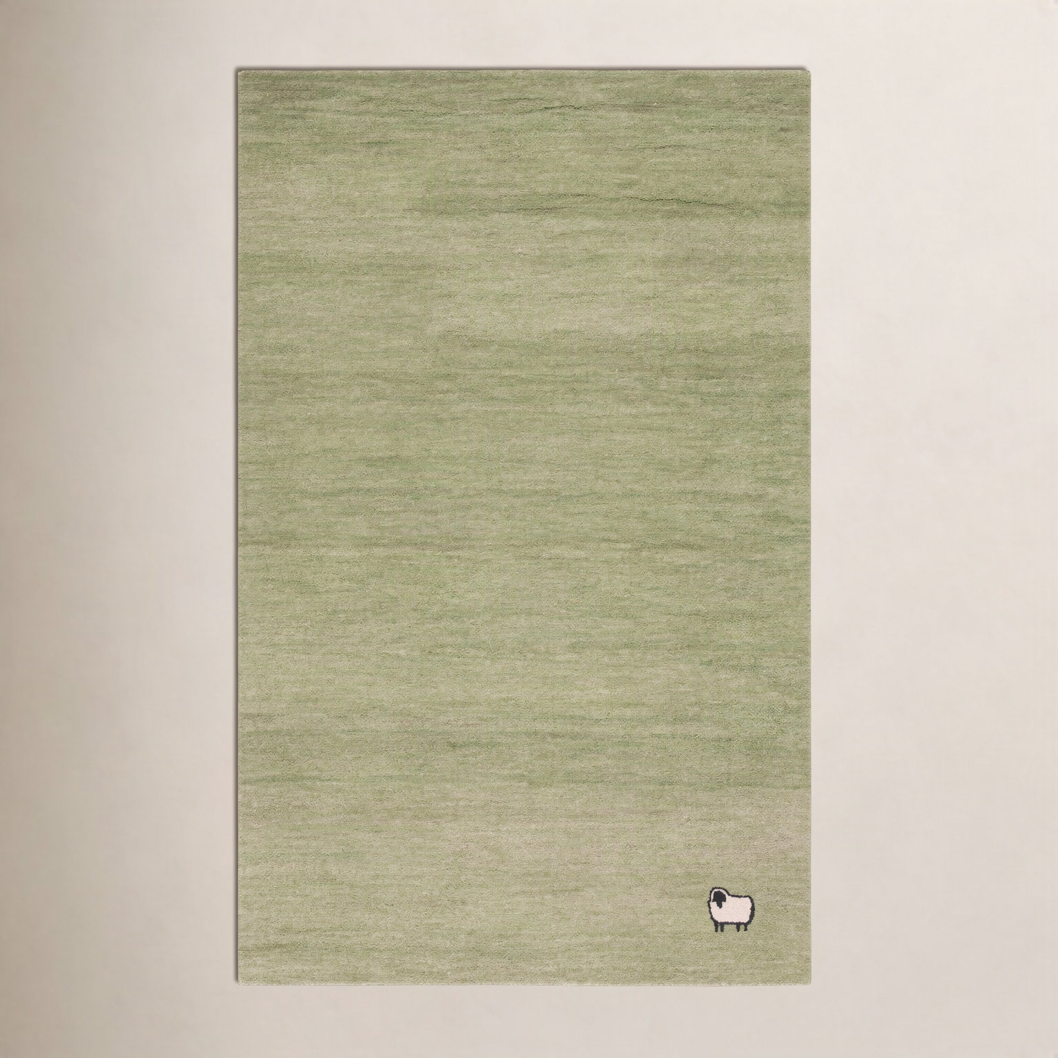 Racheal Light Green Hand-Tufted Wool Rug, Rectangle 3' x 5'