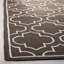 Tapis brun en soie de bananier / laine / coton tissé à la main à plat à motif géométrique Rodgers-773624399