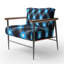 Fauteuil rembourré en mélange de polyester Toviah-135416765