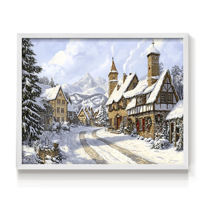 Art de Noël - CCXCVII - Reproduction encadrée - Restickable, H 16 po x l 20 po, Blanc