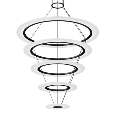 Arctic Rings 5 - Light LED Chandelier