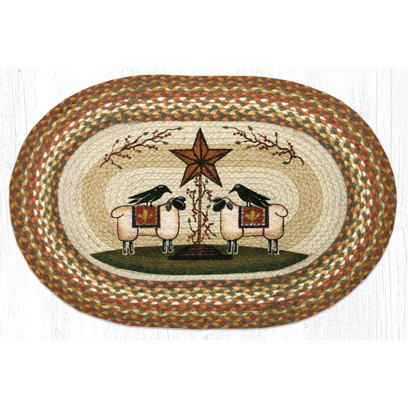  Étoile ovale en forme de mouton et de grange OP-300 20 po x 30 po, Ovale 1 pi 8 po x 2 pi 6 po