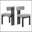 Ensemble de 2 chaises de salle à manger en bois d'hévéa avec dossier ergonomique et coussins de confort pour les intérieurs modernes et classiques-960764925