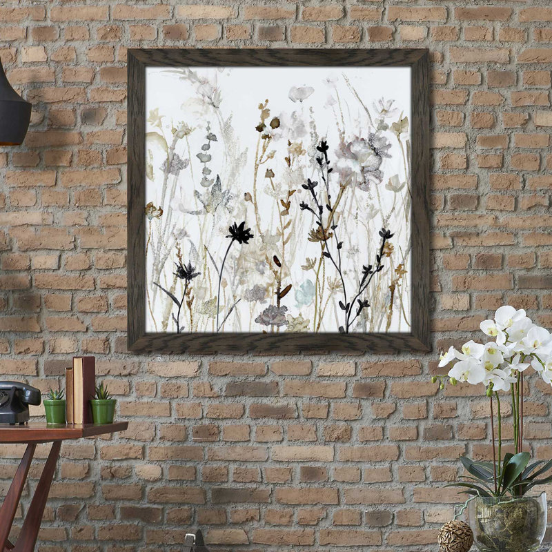 « wildflower brume ii », reproduction de peinture à l’aquarelle encadrée, H 27,5 po x l 27,5 po x P 0,75 po