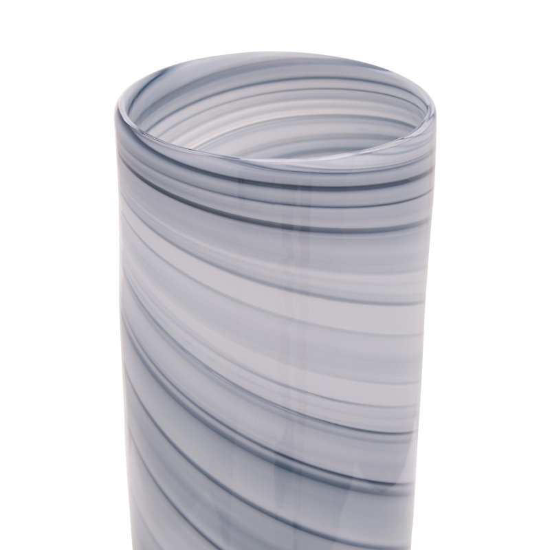 Cleo Small Amber Vase, 32cm H x 15cm W x 15cm D, Grey