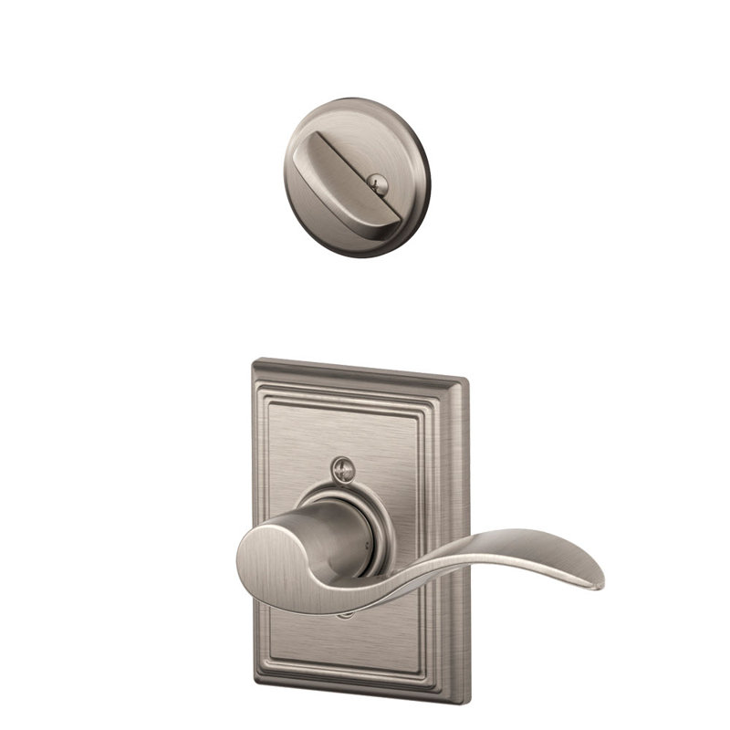 Addison Single Cylinder Interior Lever Set, Satin Nickel, Right, Yes